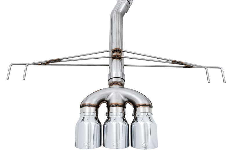 Honda Civic Type R Performance Exhaust - AWE Tuning - Cat Back, Track Edition, Triple Tips - Chrome Silver - `17-`27